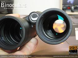 Reverse view through the Celestron TrailSeeker ED 8x42 binoculars