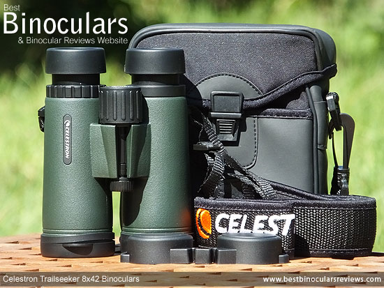 Carry Case & Neck Strap for the Celestron Trailseeker 8x42 Binoculars