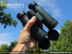 Rear of the Celestron Trailseeker 8x42 Binoculars