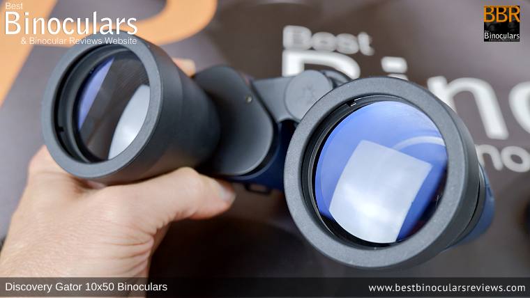 50mm objective lenses on the Discovery Gator 8-20x25 Binoculars