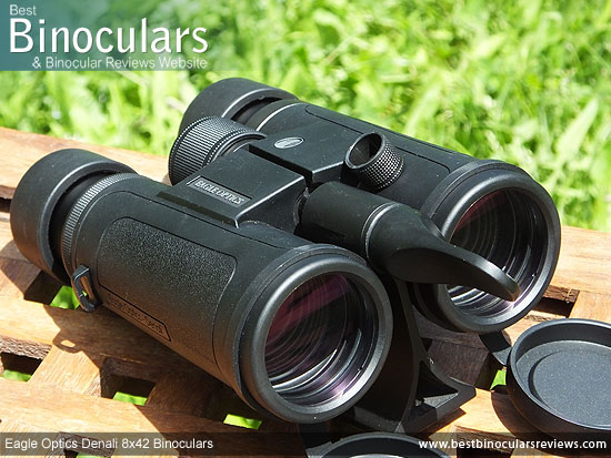 Tripod adapter fixed to the Eagle Optics Denali 8x42 Binoculars