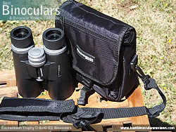 Rear view of the Carry Case & Eschenbach Trophy D 8x42 ED Binoculars