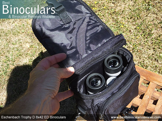 Inside the Eschenbach Trophy D 8x42 ED Binoculars Carry Case