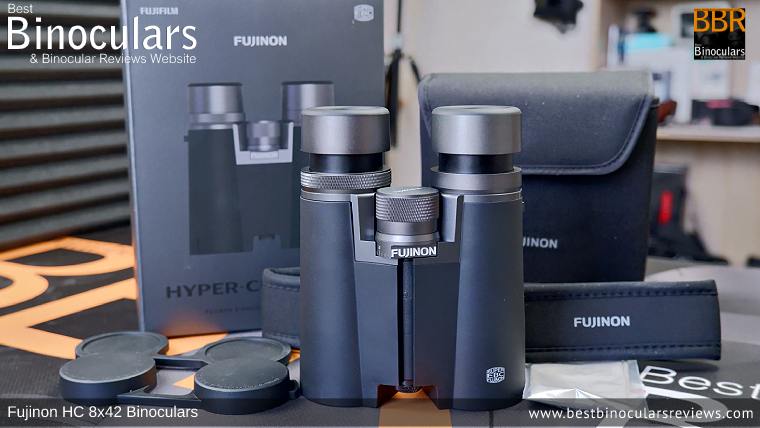 Fujinon HC 8x42 Binoculars and accessories plus packaging