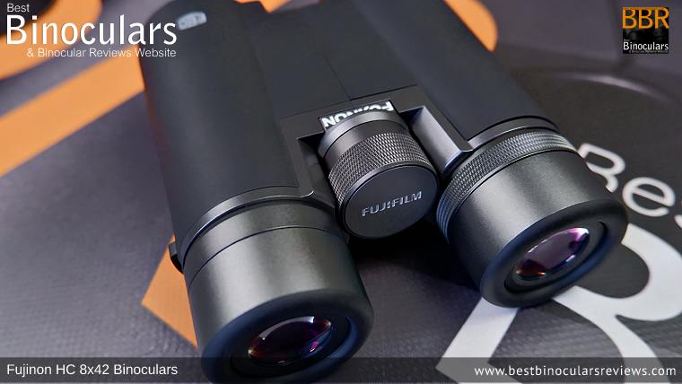 Focus Wheel on the Fujinon HC 8x42 Binoculars