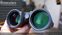 Deeply inset 52mm Objective lens on the Fujinon HC 8x42 Binoculars