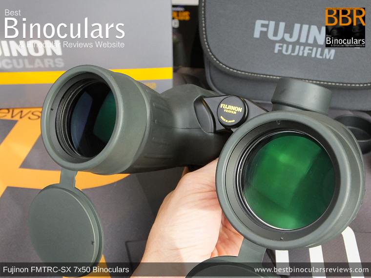 Objective Lenses on the Fujinon Polaris 7x50 FMTRC-SX binoculars