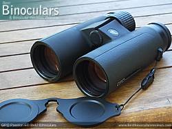 Objective Lens Covers on the GPO Passion ED 8x42 Binoculars