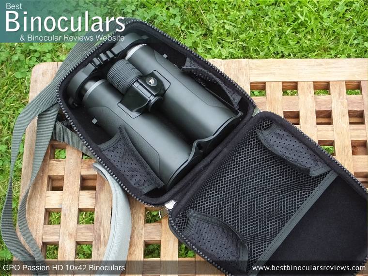 Inside the GPO Passion HD 10x42 Binoculars Carry Case