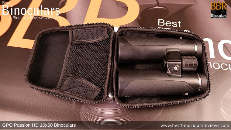 Inside the GPO Passion HD 10x50 Binoculars Carry Case