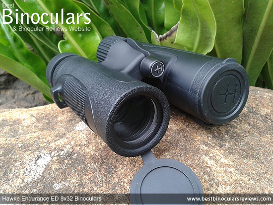 Lens Covers on the Hawke Endurance ED 8x32 Binoculars