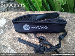 Neck strap on the Hawke Endurance ED 8x32 Binoculars