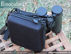 Rear view of the Carry Case & Hawke Endurance ED 8x42 Binoculars