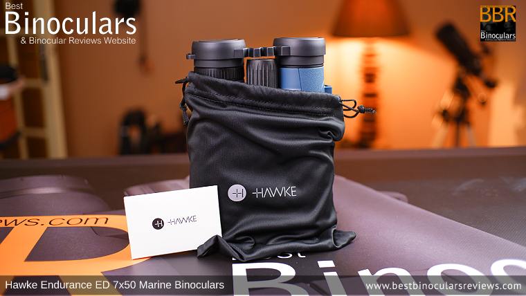 Carry Pouch & Cleaning Cloth for the Hawke Endurance ED Marine 7x50 Binoculars