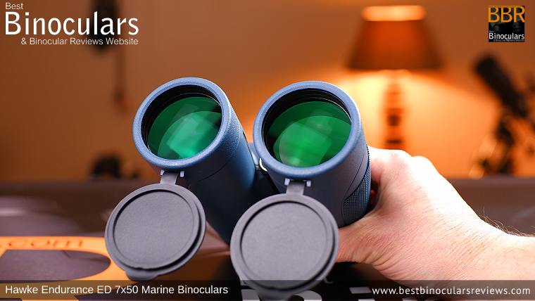 Objective Lenses on the Hawke Endurance ED Marine 7x50 Binoculars