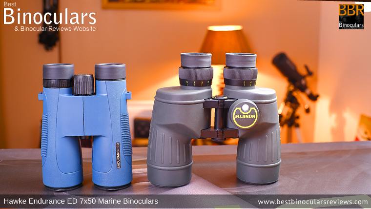 Hawke Endurance ED Marine 7x50 Binoculars & Fujinon Polaris 7x50 FMTRC-SX Binoculars