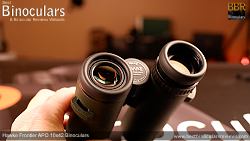 Twist-up eyecups on the Hawke Frontier APO 10x42 Binoculars