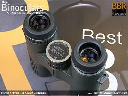 Eyecups on the Hawke Frontier ED X 8x32 Binoculars