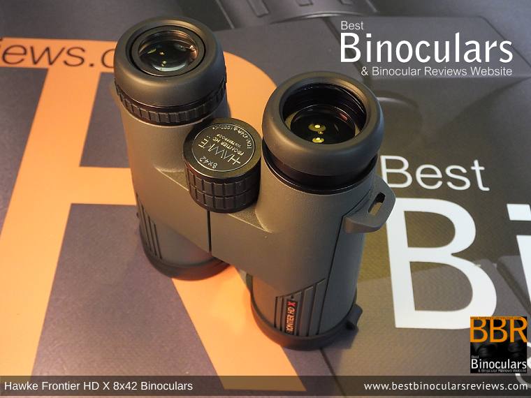 Eyecups on the Hawke Frontier 8x42 HD X Binoculars