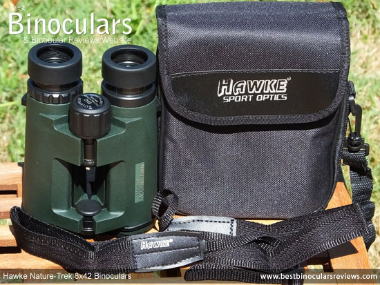 Carry Case & Neck Strap for the Hawke Nature-Trek Open Hinge 8x42 Binoculars