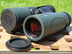 Lens Covers on the Hawke Sapphire ED 8x42 Binoculars