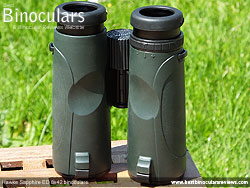 Rear of the Hawke Sapphire ED 8x42 Binoculars