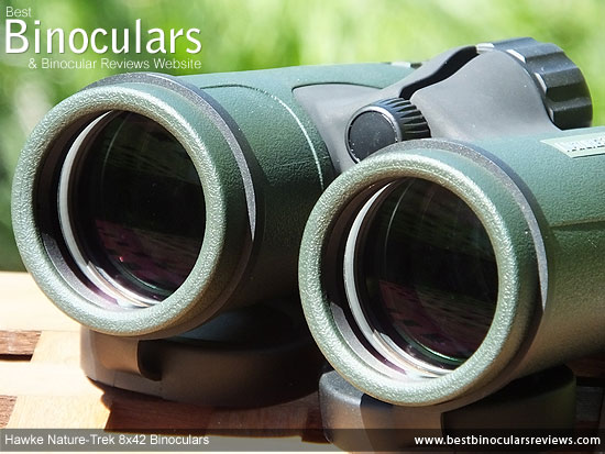 42mm Objective Lenses on the Hawke Nature-Trek 8x42 Binoculars