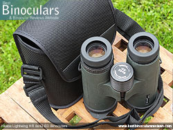 Rear view of the Carry Case & Helios Lightwing HR 8x42 Binoculars