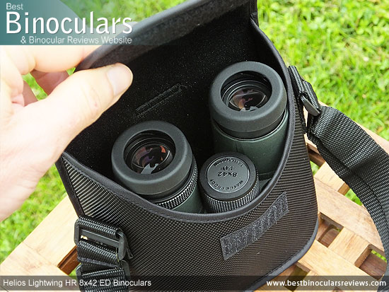 Inside the Helios Lightwing HR 8x42 Binoculars Carry Case