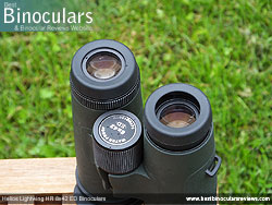 Eyecups on the Helios Lightwing HR 8x42 Binoculars