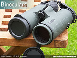 Objective Lens Covers on the Helios Lightwing HR 8x42 Binoculars