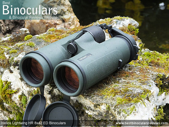 42mm Objective Lenses on the Helios Lightwing HR 8x42 Binoculars