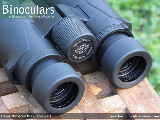 Focus Wheel on the Helios Nitrosport 8x42 Binoculars