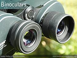 Fold-down eyecups on the Helios Stellar-II 15x70 Binoculars