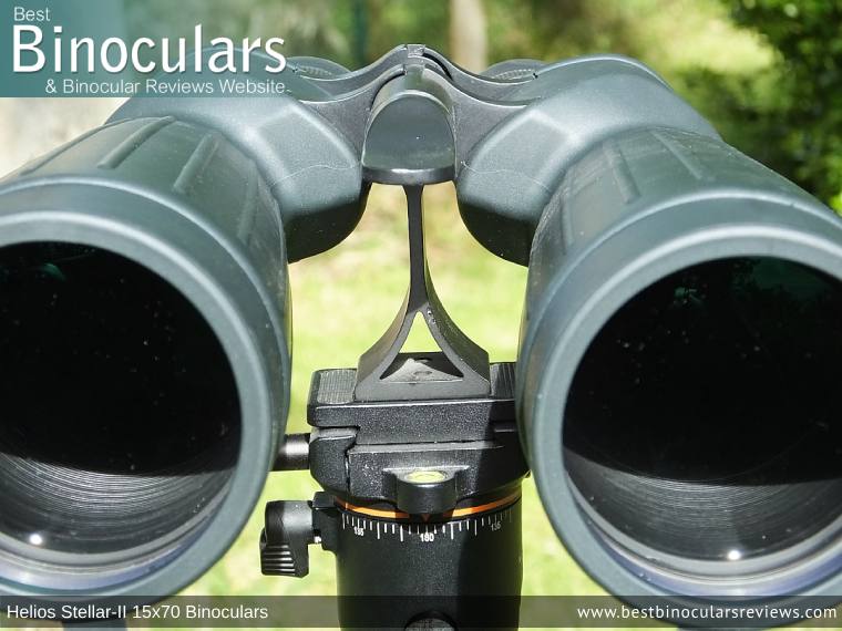 Tripod Adapter attached to the Helios Stellar-II 15x70 Binoculars