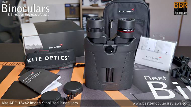 Kite APC 16x42 Image Stabilised Binoculars, Box & Accessories