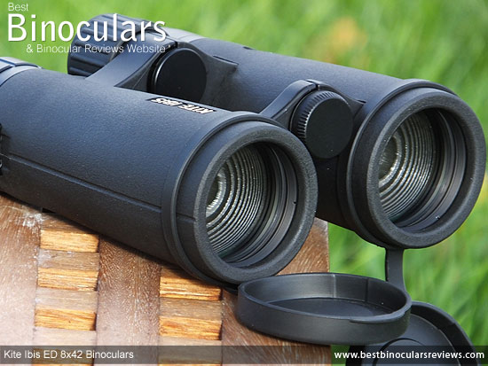 Objective Lenses on the Kite Ibis ED 8x42 Binoculars