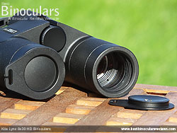 Objective Lens Covers On the Kite Lynx HD Binoculars