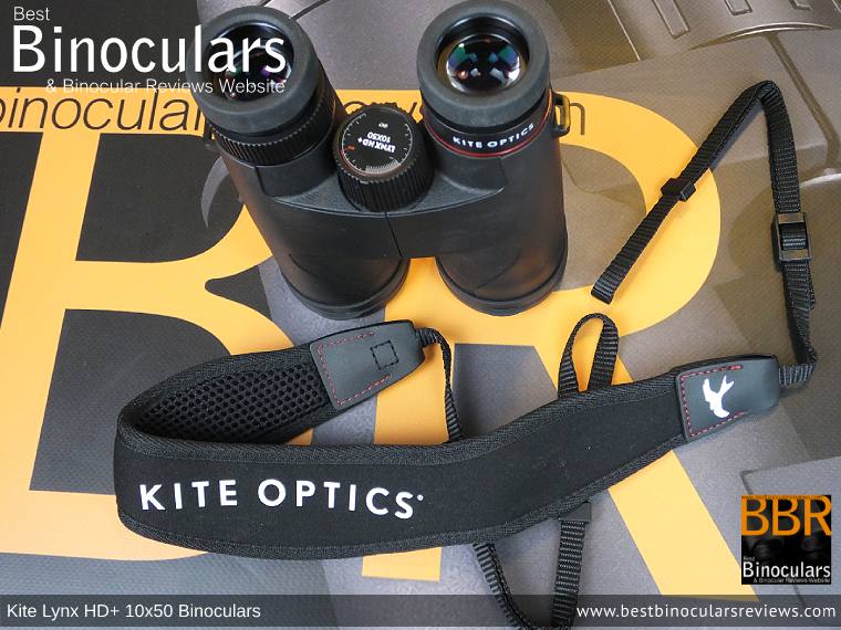 Neck Strap included with the Kite Lynx HD+ 10x50 Binoculars