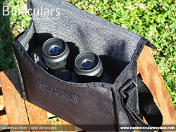 Levenhuk Atom binoculars in their Carry Case