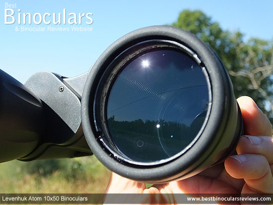 50mm Objective Lenses on the Levenhuk Atom 10x50 Binoculars