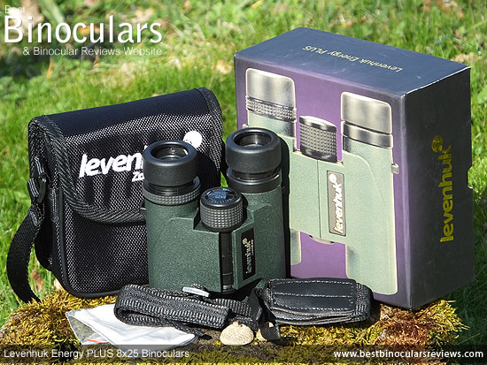 Levenhuk Energy PLUS 8x25 Binoculars with neck strap and case