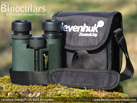 Carry Pouch and the Levenhuk Energy PLUS 8x25 Binoculars