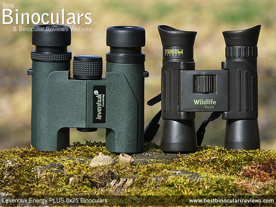 evenhuk Energy PLUS binoculars size comparison