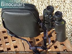 Rear view of the Carry Case & Levenhuk Heritage Plus 12x45 Binoculars