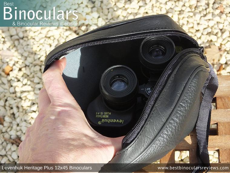 Inside the Levenhuk Heritage Plus 12x45 Binoculars Carry Case