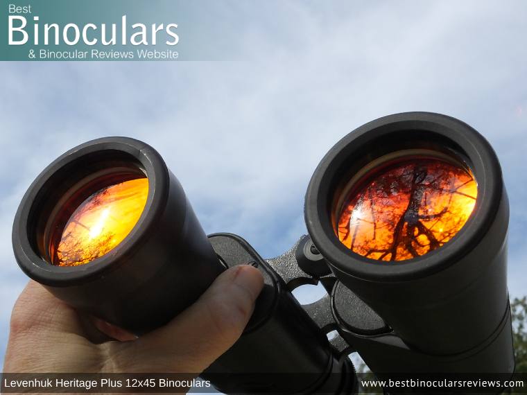 42mm Objective Lenses on the Levenhuk Heritage Plus 12x45 Binoculars