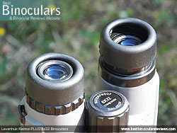 Eyecups on the Levenhuk Karma PLUS 8x32 Binoculars