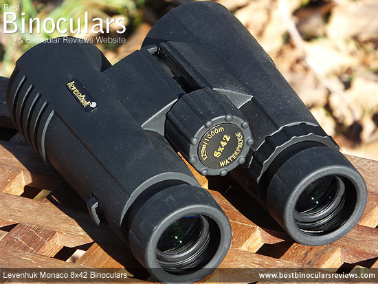 Focus Wheel on the Levenhuk Monaco 8x42 Binoculars