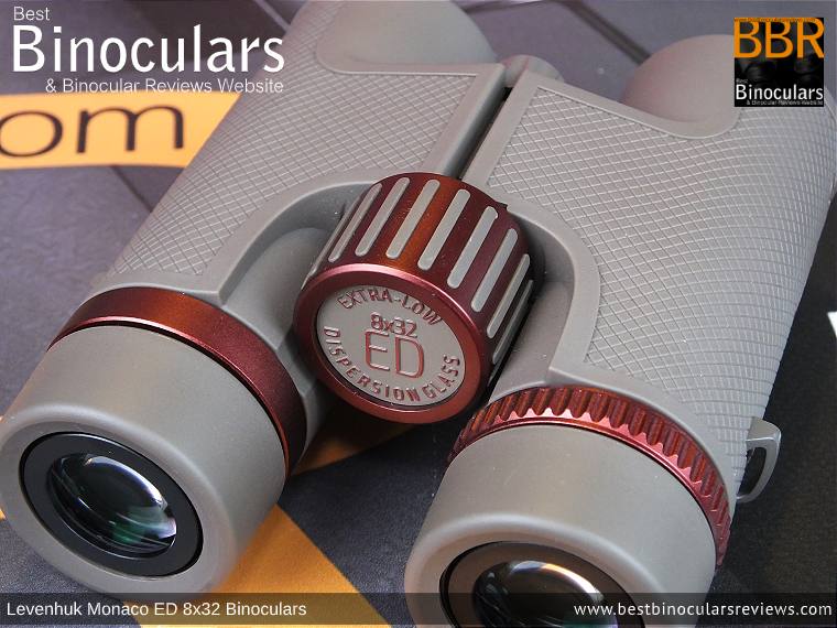 Focus Wheel on the Levenhuk Monaco ED 8x32 Binoculars